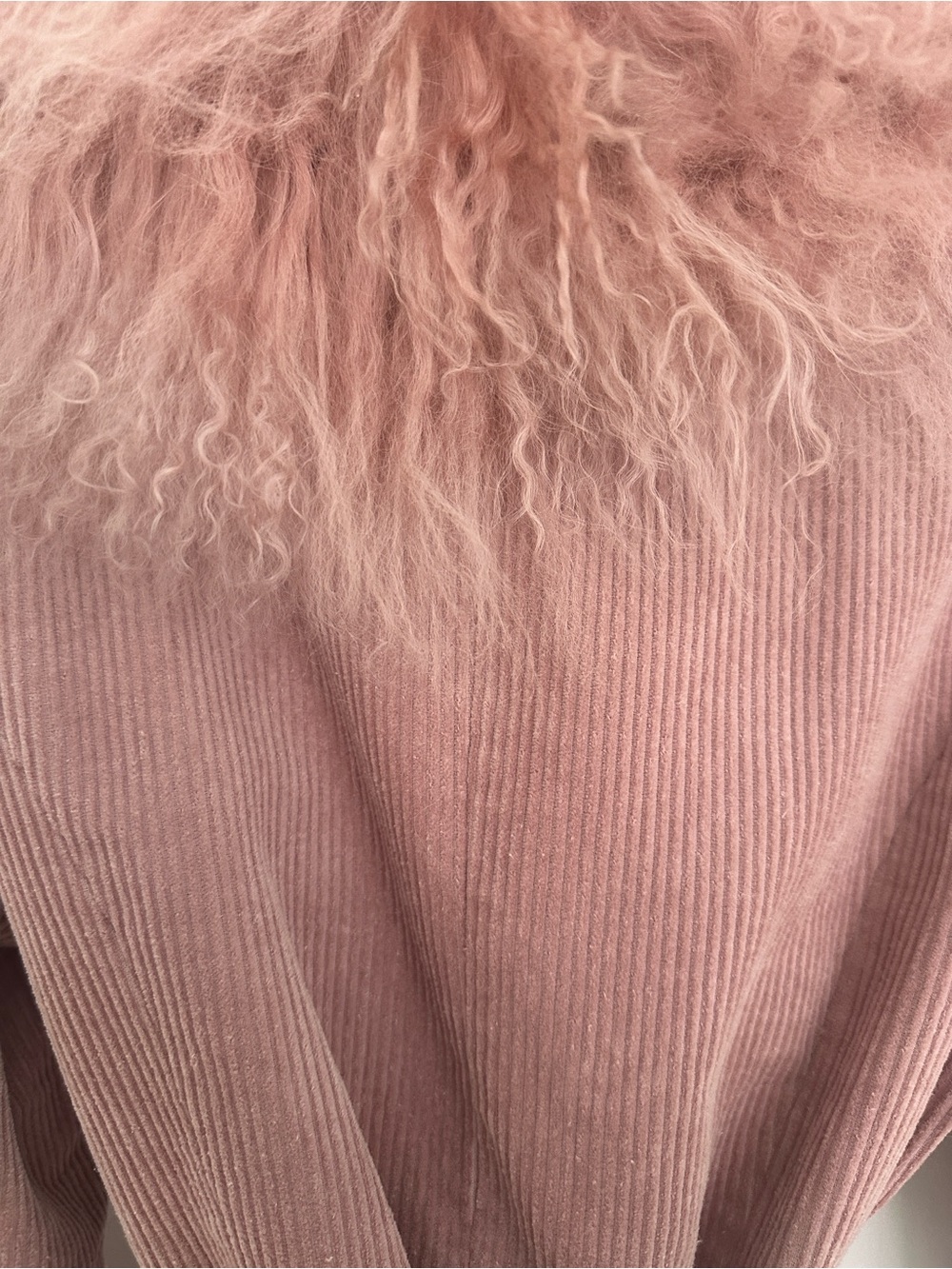 Charlotte Simone Pink Corduroy Wrap Coat in perfect condition size medium - Picture 5 of 5